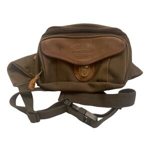 High Sierra Canvas & Leather Belt Bag - Vintage Rustic Style